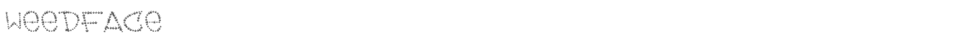Sample characters Weedface Font